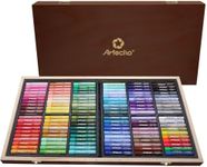 Artecho Oil Pastels Set of 120 Colors Wooden Box, Soft Oil Pastels for Art Painting, Drawing, Blending, Ideal Gift Choice for Everyone (10 x 70 mm)