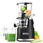 Kitchen in the Box Cold Pressed Juicers, Slow Masticating Juicer Machines, With 3.26" Wide Feed Chute for Whole Fruits and Vegetables,BPA-Free,High Juice Yield Juicer Maker,Easy to Clean (Black)