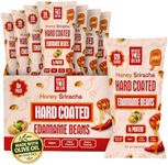 Where You Bean Hard Coated Edamame Beans Snack (Honey Sriracha) - Crunchy and Roasted Edamame Beans Snack - Vegan, Plant Based Protein, Keto Friendly & Healthy Snacks for Adults 0.9 oz (Pack of 8)