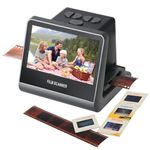 22MP Film and Slide Scanner with 5” LCD Screen, Convert Color & B&W Negatives & Slides 35mm, 126, 110 Film to High Resolution JPEG Digital Photos