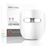HIME SAMA Led Face Light Therapy Mask, 8 Colors Skin Care Mask, Infrared & Red Light Therapy Mask for Wrinkle Reduction, Wireless & Silicone Eye Pad Design, Miracle ACE