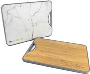 Double-sided Bamboo Poly Cutting Board | No Cross-Contamination | HAND WASH ONLY - Easy to Clean | BPA Free Medium