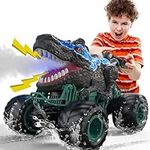 Bennol 2.4GHz Remote Control Dinosaur Car Trucks Toys for Kids Boys, RC Dino Toys with Light, Sound & Spray, Indoor Outdoor All Terrain Electric Car Toys Gifts for 3 4 5 4-7 8-12 Boys Kids