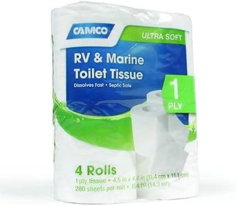 Camco 40276 Toilet Tissue, 1 pack of 4 rolls , White