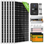 ECO-WORTHY 1200W Complete Solar Kit with Lithium Battery, MPPT Charge Controller and Inverter 4.8KWH Solar Panel System for Off Grid Home Shed Cabine Home