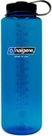 Nalgene Sustain Tritan BPA-Free Water Bottle Made with Material Derived from 50% Plastic Waste, 48 OZ, Wide Mouth, Blue