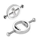 Adjustable Weight Metal Nipple Clamps for Men Women,Non-Piercing Metal Stimulator Nipple Clips,Nipple Clamps