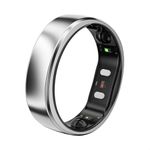 RingConn Gen 2 Air, Ultra-Thin AI Smart Ring, 10-Day Battery Life, Fitness/Sleep/Stress/Women's Health Tracker, IP68 Waterproof Health Ring, Compatible with Android & iOS (Size 9, Galaxy Silver)