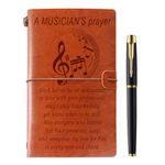 Music Lover Gifts Music Teacher Gifts for Women Leather Journal Notebook Music Teacher Appreciation Gifts Music Lover Gifts for Teacher Musicians Women Men Friend on Birthday Graduation Christmas