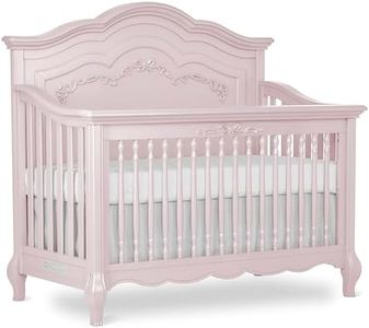 Evolur Aurora 5-In-1 Convertible Crib In Dusty Rose, Greenguard Gold Certified, Features 3 Mattress Height Settings, Sturdy And Spacious Baby Crib, Wooden Furniture