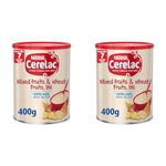 Nestle Cerelac Mixed Fruits and Wheat with Milk Infant Cereal, 7 months+, 400 g (Pack of 2)