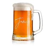 ukgiftstoreonline Personalised Name Script Font Birthday Beer Tankard Glass Gift for Him