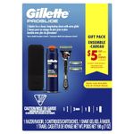 Gillette ProGlide Razor for Men, 1 Handle + 3 Razor Blade Refills + Gillette Pro Shave Gel, 7oz, Includes razor travel cover