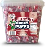 Red Bird Soft Peppermint Puffs 52 oz Tub, Individually Wrapped Mints, Gluten Free, Kosher, Free from Top Allergens, 100% Pure Cane Sugar