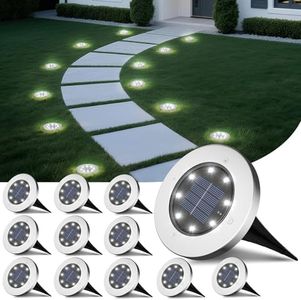 INCX Solar Lights for Outside,12 Pack Solar Lights Outdoor Waterproof, Solar Garden Lights Landscape Lighting for Patio Pathway Lawn Yard Deck Driveway Walkway White
