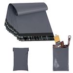 JeeJaan® 100 Pcs Grey Mailing Bags 6.5 x 9 in (165 x 230 mm) Small Poly Mailers Grey Postage Bags - Envelope Courier Shipping Mailers