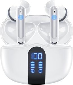 GOLREX Wireless Earbuds Bluetooth Headphones 5.3 Bass Boosted Ear Buds 42H Playtime IP6 Waterproof Earbuds with LED Digital Display Charging Case,4 ENC Mics Earphones for Work Sports