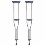 DIALDRCARE Aluminium Height Adjustable Crutches For Adult Walking (Silver,Weight Capacity 100 kg) (2)