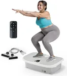 FEIERDUN Vibration Plate Exercise Machine, Vibration Plate for Lymphatic Drainage, Power Plate Vibration Platform w/ Loop Bands for Weight Loss & Toning-Grey