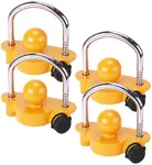 Turnart Trailer Hitch Lock Keyed Alike, Trailer Lock 2 Set, 4 Pack,Hitch Lock, Trailer Coupler Lock, Trailer Tongue Lock, Adjustable, Heavy-Duty Steel, Universal Size Fits 1-7/8", 2", 2-5/16" Couplers