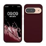 kwmobile Case Compatible with Google Pixel 9 / Pixel 9 Pro Case - TPU Silicone Phone Cover with Soft Finish - Bordeaux Violet