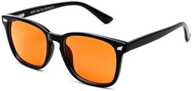 TIJN Blue Light Blocking Glasses for Computer, TV, Gaming Improve Sleep by Naturally Producing Melatonin for Women Men, Orange Lens