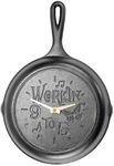 Lodge Manufacturing Company Clock Skillet, Cast Iron, Black, 9"