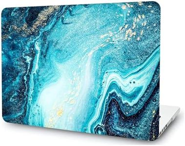 AMCJJ Custodia Rigida Compatibile con MacBook Pro 13 Pollici 2023 2022 2021 2020 2019 2018 2017 2016 Release M2 A2338 M1/A2289/A2251/A2159/A1989/A1706/A1708,Plastica Case Cover, Marmo Blu