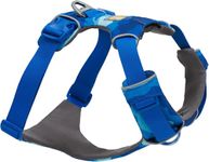 RUFFWEAR Medium Dog Harness, Front Range, Reflective, Padded, Adjustable, Blue, Size M, Coastal Mountains