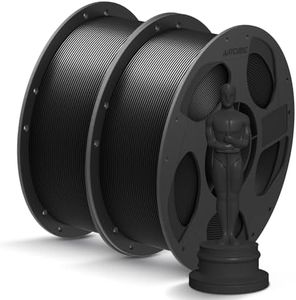 ANYCUBIC PLA+ 3D Printer Filament Bundle, PLA Plus 1.75mm Dimensional Accuracy +/- 0.02mm, Fit Most FDM 3D Printers, 1KG Reusable Spool, 2KG Black+Black