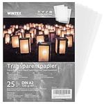 WINTEX Tracing Paper A2 100gsm (25 Sheets) - Vellum for Printer Drawing Art Sketch Pattern Transfer - Ideal for Arts Crafts Architectural Drawings - Translucent White