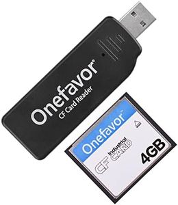 Onefavor CompactFlash Cards Reader, Compact Flash CF Memory Card USB Reader Reader/Writer (with 4GB CF Card)