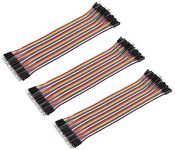 JESSINIE 120Pcs Male to Male DuPont Cable Line 40P 21CM DuPont Color Cable Breadboard Wire Adapter Cable 20CM