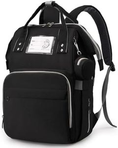 Hushco Ultra Lightweight Baby Changing Bag Unisex Backpack Nappy Bags Diaper Travel Bag for Mom and Dad | Portable Changing Mat | Pacifier Holder | Stroller/Pram Straps | USB Port (Black 1)