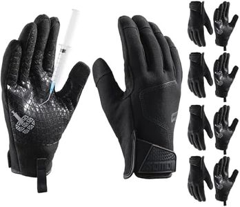 TAILI 4 Pairs Level 3 Needle-resistant, Level 5 Puncture-resistant and A7 Cut-resistant Work Gloves, Grip Enhanced, Breathable, Touchscreen Gardening Gloves for Men, Black, Large