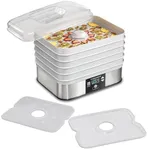 Hamilton Beach Digital Food Dehydrator for Fruit and Jerky, Vegetables and More, 5 Trays, Adjustable Temperature, 48 Hour Timer + Auto Shutoff, Grey (32100A)