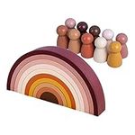 Wooden Rainbow Stacker Blocks, Colo