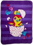 Hatchimals Plush Throw for Kids Girls 46 x 60 Pink Purple, 46x60