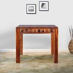 Mojave Decor Tim Sheesham Wood 2 Seater Dining Table Only for Dining Room | Dining Table Without Chair for Home & Restaurant | Table for Living Room and Kitchen (Honey Oak, 2 Seater)