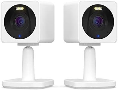 WYZE Cam OG Indoor/Outdoor 1080p WI-Fi Smart Home Security Camera with Color Night Vision, Built-in Spotlight, Motion Detection, 2-Way Audio, Compatible with Alexa & Google Assistant, White (2-Pack)