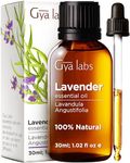 Gya Labs Lavender Oil Essential Oil for Diffuser - Natural Lavender Oil Essential Oils for Skin - Hair, Massages - Sweetly Herbaceous Scent - 100% Natural - (30ml)