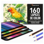 Zenacolor 160 Colored Pencils Set with Metal Case for Adults and Kids