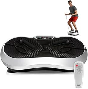 Hurtle Fitness Vibration Board, Vibrating Plate Exercise Machine, Whole Body Workout, Lymphatic Drainage Machine, Home Training Equipment, Balance Straps Included