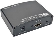 TRIPP LITE P116-000-HDSC2 Component VGA with RCA Stereo Audio to HDMI Converter Scaler 1080p, Black