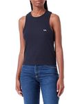 Lee Women's Ribbed Tank T-Shirt, Black, M