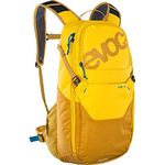 EVOC RIDE 16 bike backpack for outdoor activities or everyday use (clever pocket management, ventilated with AIR-PAD back padding, hydration bladder compartment), Curry/Clay