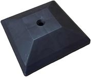 Fence Post Caps Black, Plastic [10 Pack] Protects Fence Posts from Rot 4x4 inch 10cm x 10cm (10 Black Caps)