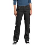 Dickies Women's Relaxed Straight Stretch Double-Front Carpenter Pant, Rinsed Black, 8