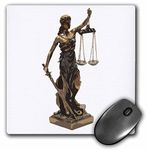 3D Rose Attorney at LawScales of Justice Matte Finish Mouse Pad - 8 x 8 - mp_217227_1