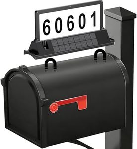 Cybrasc Solar Address Sign for Mailbox – Double-Sided Illuminated House Numbers with Magnetic Mount, No-Drill, 3-Color Light Modes, IP65 Waterproof Solar-Powered Plaque, Outdoor Mailbox Topper